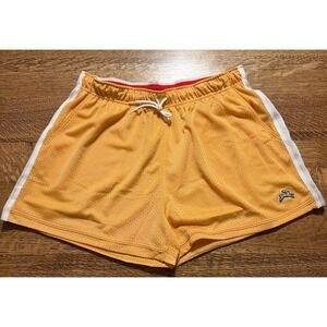Tracksmith Women's Van Cortlandt Mesh Running Shorts Gold Yellow Medium NWOT